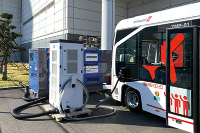 日本東京成田國際機場無人駕駛新能源客車充電項目