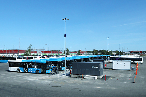 芬蘭公交充電站集中式充電堆項目