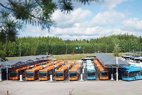 芬蘭城市公交充電站